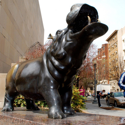 175cm Hippo Outdoor Bronze Sculpture Garden Decor Art Exquisite