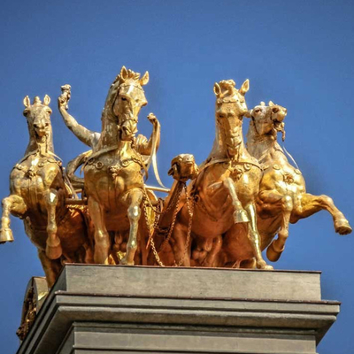 Giant Bronze Decorative Outdoor Metal Horse Sculpture TUV Standard