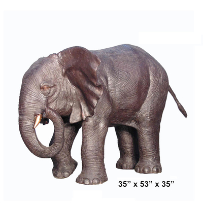 Corrosion Resistance Metal Elephant Garden Sculpture In 200cm Height