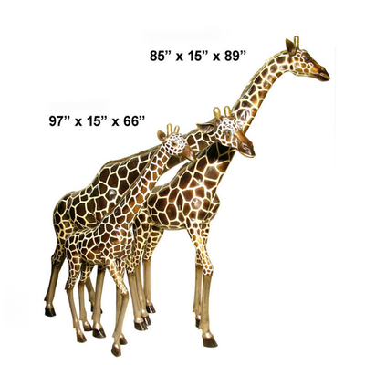 H130cm Lifelike Bronze Giraffe Sculpture Large Bronze Garden Sculptures Decorative