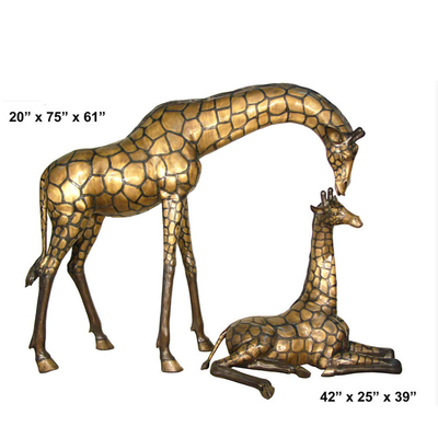 Gnee Garden Life Size Large Outdoor Bronze Sculpture Giraffe Shaped Customized