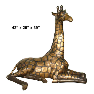H130cm Lifelike Bronze Giraffe Sculpture Large Bronze Garden Sculptures Decorative