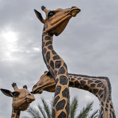 Gnee Garden Life Size Large Outdoor Bronze Sculpture Giraffe Shaped Customized
