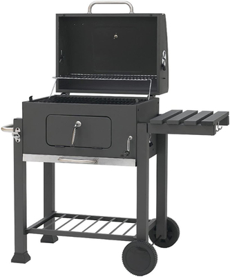 Charcoal Grill Outdoor With Side Tables Grate In Grate System Charcoal Grills Outdoor Cooking Grills Outdoor Cooking