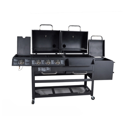 Professional Barbecue Gas Grill 6 Burners Cart Cooking Outdoor Bbq Grill