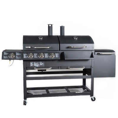 Professional Barbecue Gas Grill 6 Burners Cart Cooking Outdoor Bbq Grill