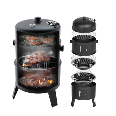18&quot; Height Outdoor Cooking Grills Portable Charcoal Grill 3 In 1 Multifunction