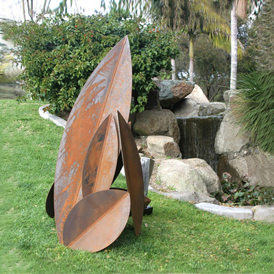 Garden Landscape Corten Steel Sculpture Cactus Metal Yard Art Natural Rusted