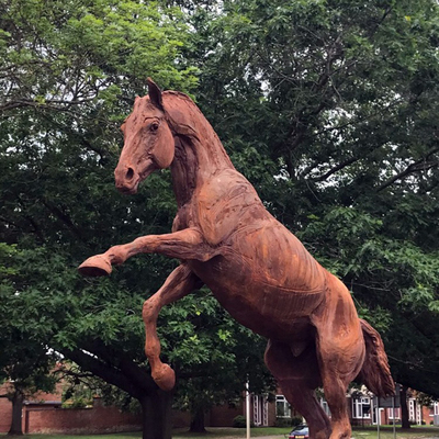 Customized Size Outdoor Metal Horse Sculpture Weathering Steel