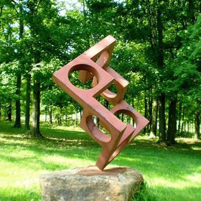 Gnee Garden Vintage Outdoor Rusty Metal Garden Abstract Sculptures Customizable