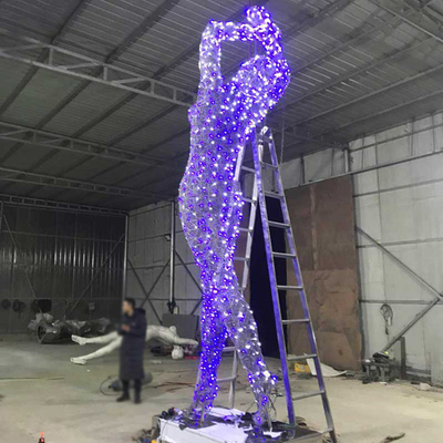 500cm Height Large Stainless Steel Sculpture Dancing Lady Customized