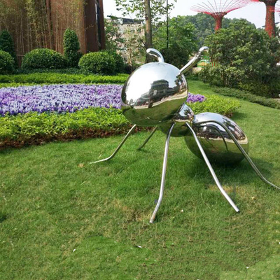 Animal Theme Mirrored Stainless Steel Sculpture 2m Outdoor Decor