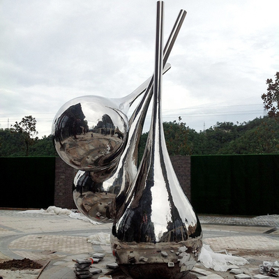 Oval Sphere 304 Modern Stainless Steel Sculpture Outdoor Creative