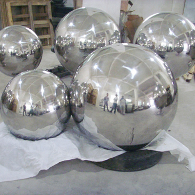 H245cm Hollow Sphere Stainless Steel Sculpture For Outdoor Decoration