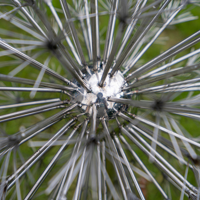 304 316 Stainless Steel Yard Art Electroplate Dandelion Shape For Garden