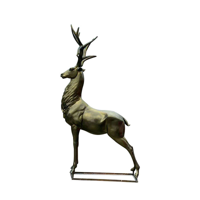 CE Certified Outdoor Bronze Sculpture Bronze Elk Statue Life Size Decorative