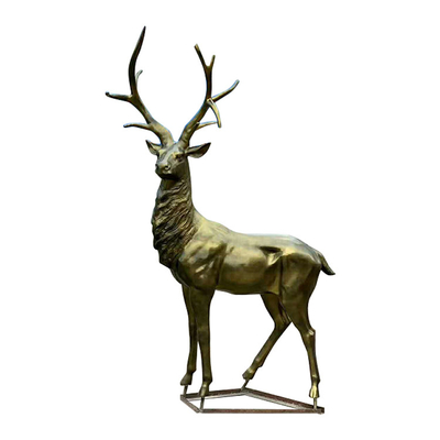 CE Certified Outdoor Bronze Sculpture Bronze Elk Statue Life Size Decorative