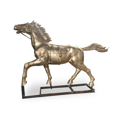 SGS Standard H140cm Outdoor Bronze Sculpture , Bronze Horse Garden Statue