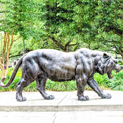 3m Realistic Outdoor Bronze Sculpture Aantique Bronze Tiger Statue