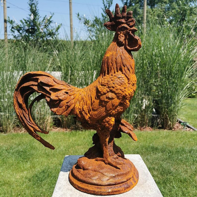 Cast Iron Rusted Life Size Outdoor Deer Statues OEM Service