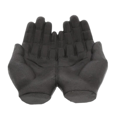 5.5 Inch Creative Antique Black Cast Iron Hand Sculpture Set For Home Decorations
