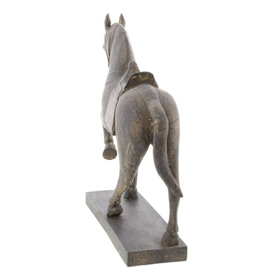 Office Horse Metal Tabletop Sculptures Cast Iron Statues 15 Inch Height