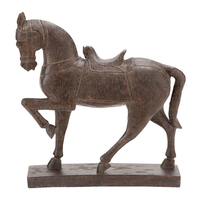 Office Horse Metal Tabletop Sculptures Cast Iron Statues 15 Inch Height