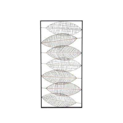22x46 Inches Vintage Metal Leaf Wall Art Luxury 3D Home Decoration