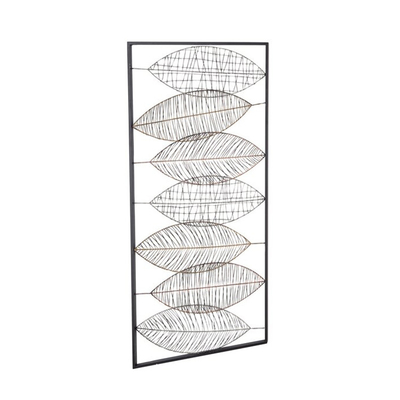 22x46 Inches Vintage Metal Leaf Wall Art Luxury 3D Home Decoration