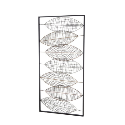 22x46 Inches Vintage Metal Leaf Wall Art Luxury 3D Home Decoration