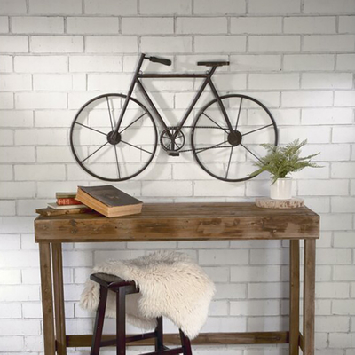 Gnee Garden 47'' Metal Wall Art Decor Cycle Wall Hanging Decor Lightweight