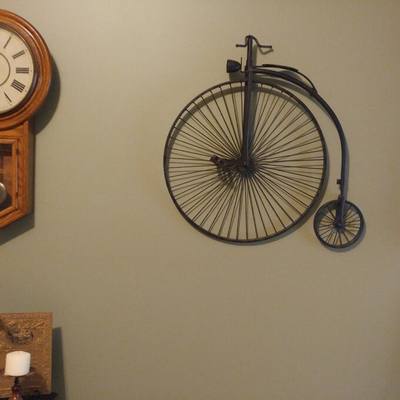 Gnee Garden Metal Wire Hanging Bike On Wall For Decoration