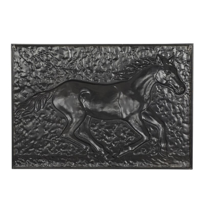 38 Inch Interior Decoration Running Horses Metal Wall Art Decor Embossed Panels
