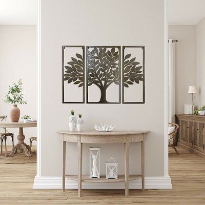 Laser Cutting Screen Metal Wall Art Decor Tree Of Life Metal Wall Art 32*24*5 Inches