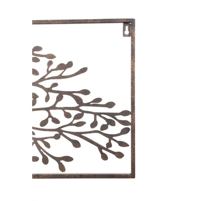 Gnee Garden Rectangular Metal Wall Art Decor Tree Designed Customized