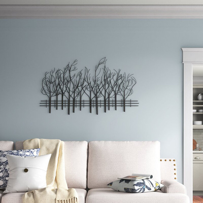 28 Inch European Style Metal Tree Branch Wall Decor Customizable For Living Room