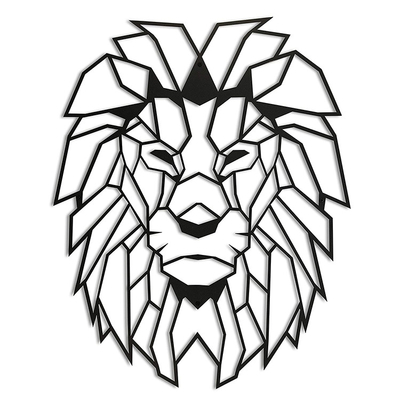 Aesthetic Metal Lion Head Wall Art17.5x24 Inch For Rustic Cabin
