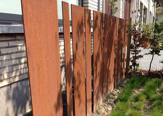 2m High Garden Corten Steel Fence Panel Exterior Design for Residential
