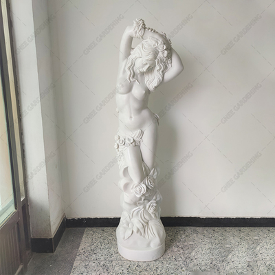 Natural White Marble Stone Outdoor Garden Sculpture Hand Carved