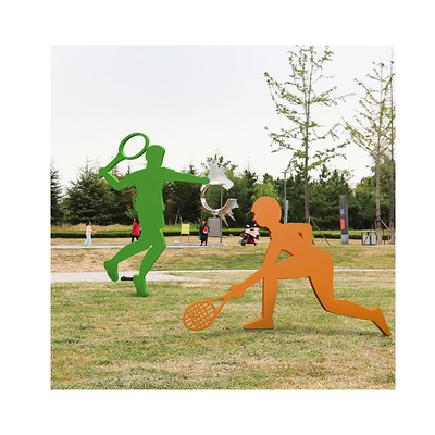 Abstract Silhouette Sports Figure Outdoor Metal Sculpture Antique Art Ornaments